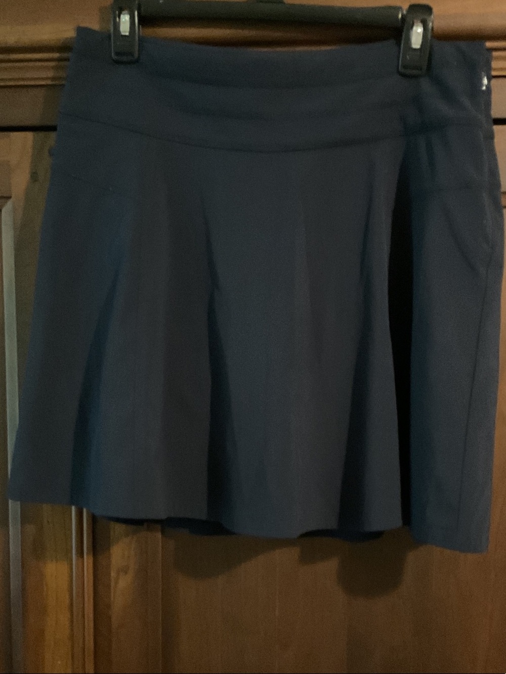 Athleta Navy Pleated Mini Skirt